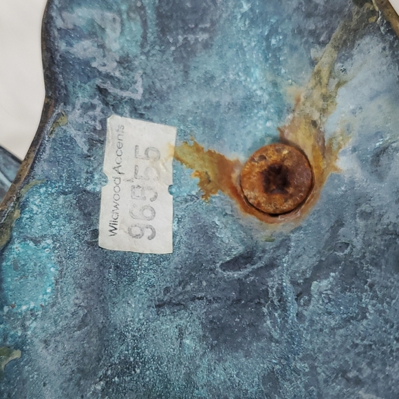 Vintage Wildwood Accent Bronze Candlesticks Tulip and Bird - Picture 5 of 12